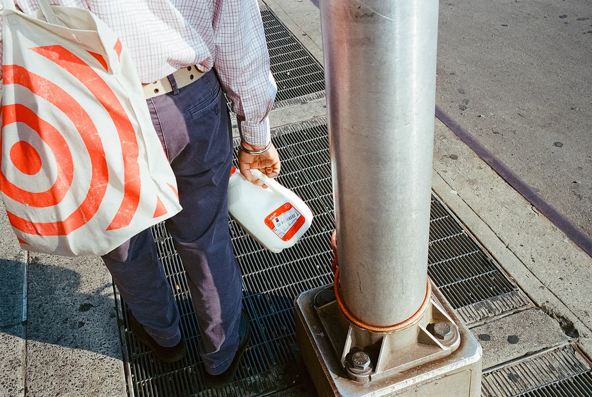 Target bag, milk jug
